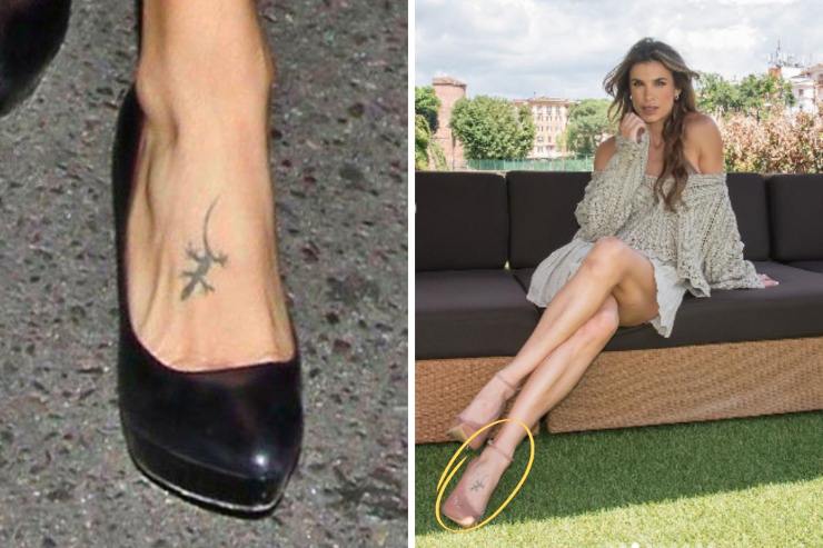 Elisabetta Canalis tatuaggio piedi