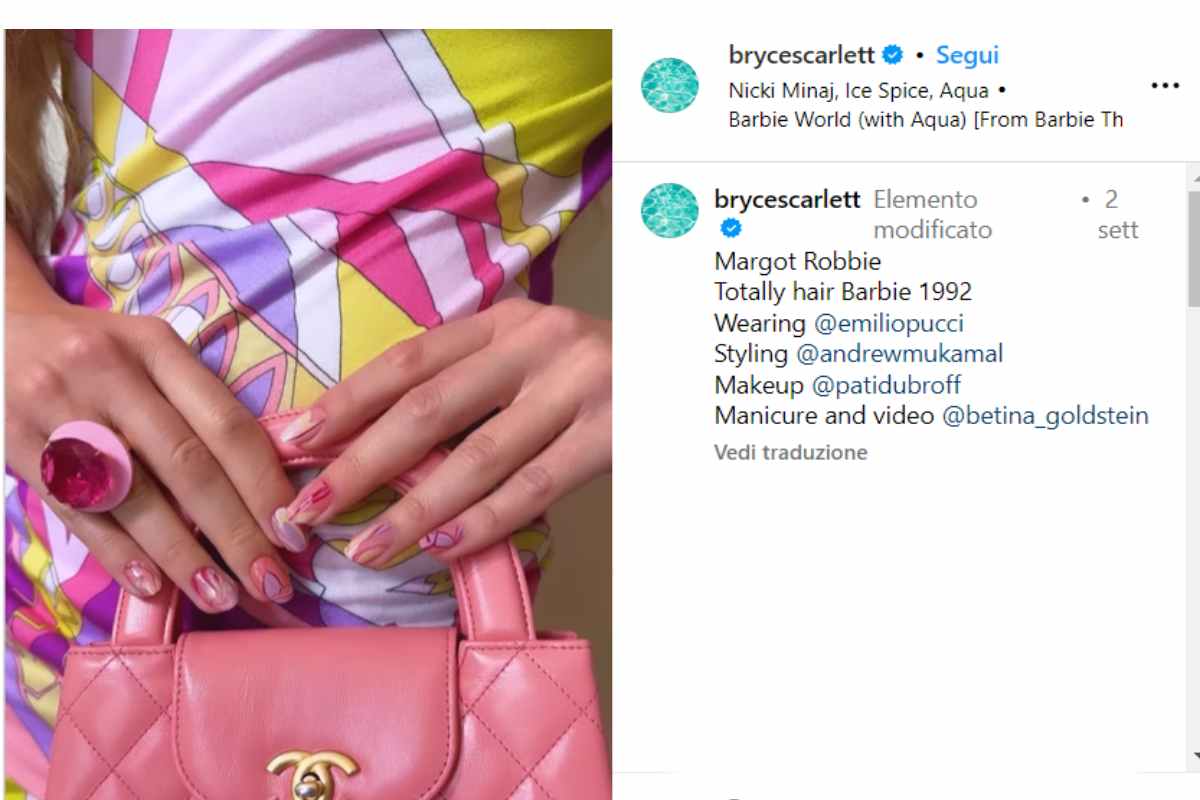 La nuova manicure di Margot Robbie