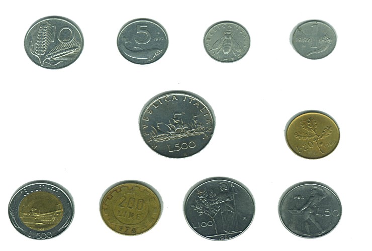 Valore delle monete in lire