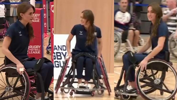 Kate Middleton foto sedia a rotelle