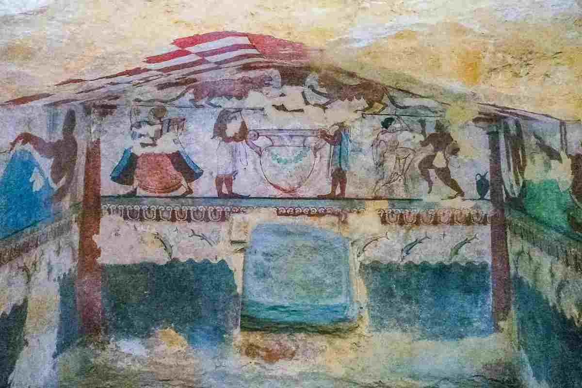 Pitture a Monterozzi, tra le necropoli etrusche più belle del Lazio
