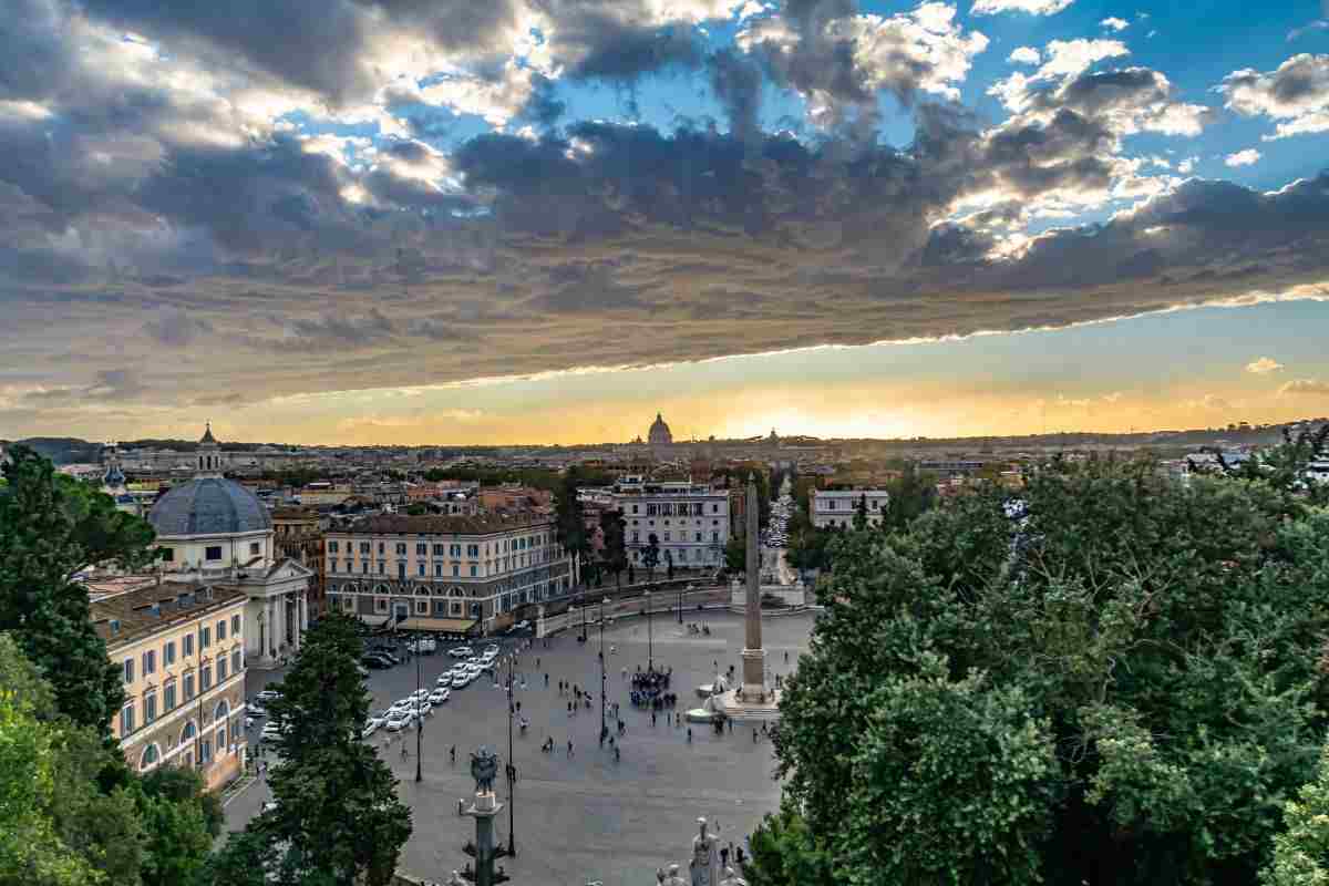 vista dal Pincio di Piazza del Popolo a Roma