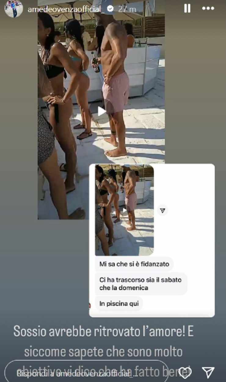 ex uomini e donne Sossio Aruta foto flirt ragazza 