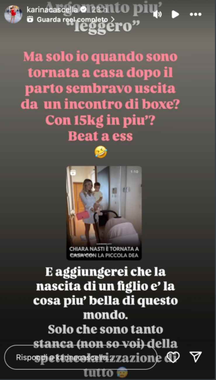 Karina Cascella critica feroce contro Chiara Nasti 