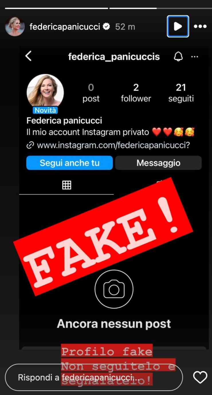 Federica Panicucci, brutta scoperta sui social